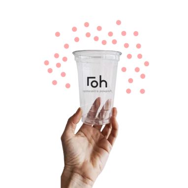 0.4L rPET cup with customized print | takeawaycup.eu 0.4L rPET cup with customized print | takeawaycup.eu