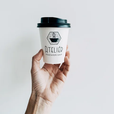 Ateliér - coffee roastery || references - branded take away cups | takeawaycup.eu