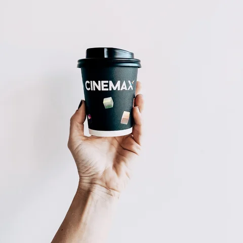Cinemax | references - take away cups with customized branding | takeawaycup.eu