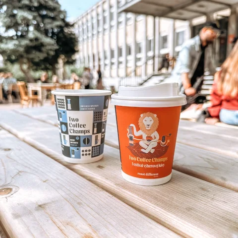 Festival 2CoffeeChamps | references - take away cups with customized branding | takeawaycup.eu