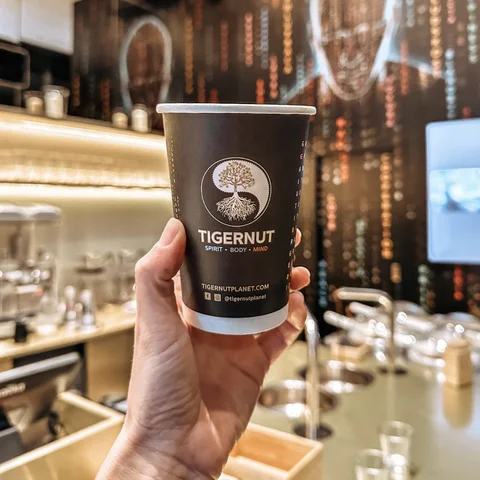 Tigernut planet | references - take away cups with customized branding | takeawaycup.eu