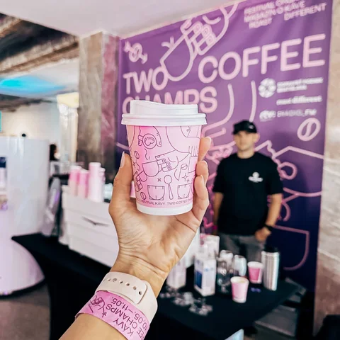 Two Coffee Champs festival 2024 | references - take away cups with customized branding | takeawaycup.eu